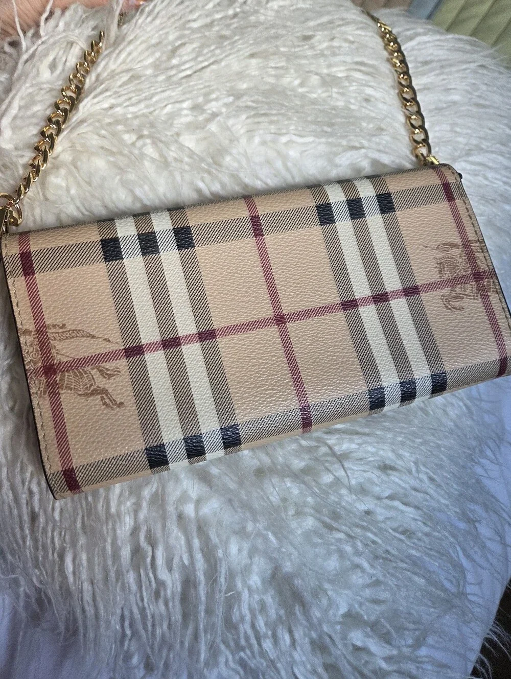 Burberry Haymarket Check Wallet EUC